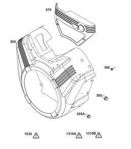 Blower Housing Group Diagram and Parts List for 356447-3542-G1 200000 - 399999 Briggs and Stratton Engine